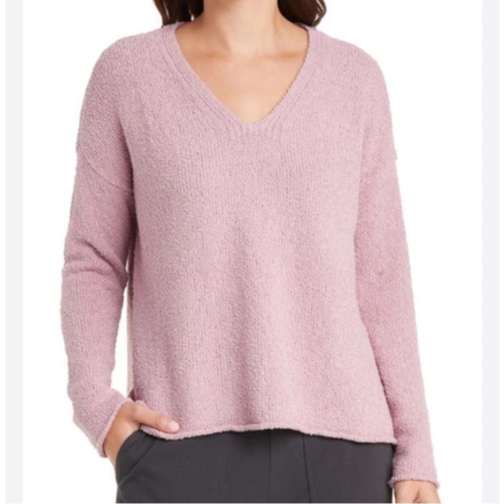 Eileen Fisher V Neck Slit Sweater NWT